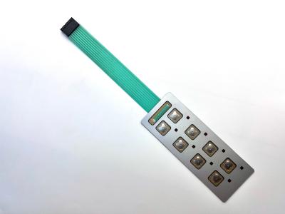 China Hard Finish Membrane Keypad Overlay met blinde vlekknop voor automobielbesturing Te koop