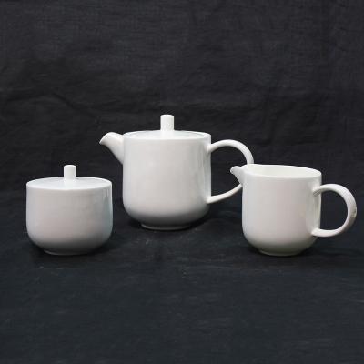 China Tangshan Viable Hot Selling High Quality Customization 800ml Sugar Bowl 350ml Milk Bowl 350ml White Bone China for sale