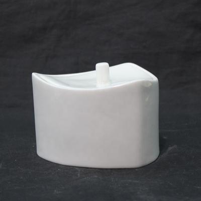 China High quality customization Haipai White Sugar Bowl 400mlbone Tangshan China of hot sale viable for sale