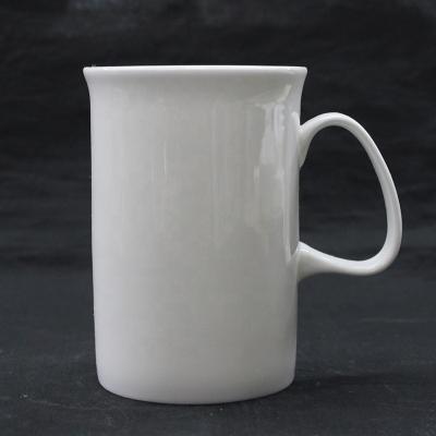 China Sustainable Hot Selling Large C Mug 390ML High Quality White Custom Bone China for sale