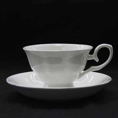 China Tangshan Viable Hot Selling High Quality Customization Saucer 15cm Cup 190ML White English Bone China for sale