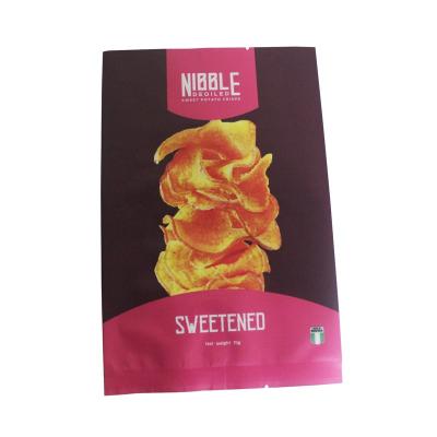 China Food 3 Side Seal Aluminum Foil Potato Chips Packaging Bag With Tear Notch for sale