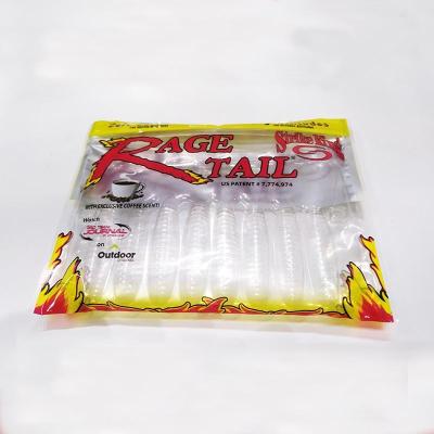 China Custom Printed Moisture Proof Flat Bag Lure Packaging Plastic Transparent Fishing Bag With Clam Shell Blister Packing for sale