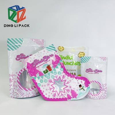 China Barrier Customized Printing Aluminum Foil Packets Candy Gummies Clear Food Plastic Bag for sale