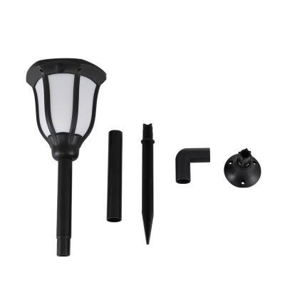 China Farmhouse IP 65 Polycrystalline Fence Ground Wall Torch Light Solar Lamp For Garden New Design for sale