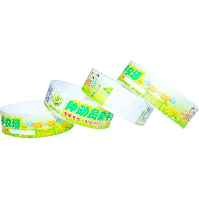 China Jiabao waterproof wholesale brand promotion logo tyvek paper 19mm exhibition disposable wristbands for sale