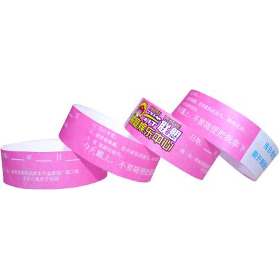 China Waterproof High Quality Serial Numbers Wristband Printing Paper Dupont Wide Face Club Wristbands for sale