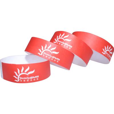 China Waterproof Custom Printed Tearproof Paper Wristbands Dupont Tyvek Paper Disposable Wrist Bands for sale