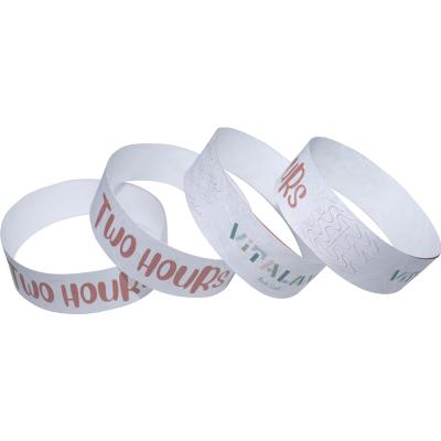 China Custom Waterproof Waterproof Adhesive Wristband Ticket Wristbands For Event Hospital Park for sale