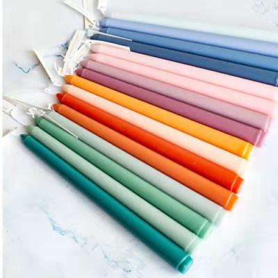 China Colorful Soy Wax Candle Nordic Long Stick Birthdays Candle For Dinner Home Decoration for sale