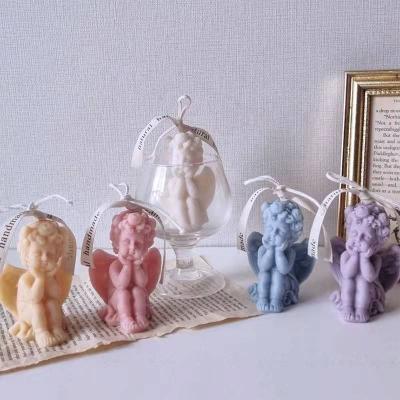 China Birthdays Korea Style Angel Art Scent Candle Custom Color Soy Wac For Home Decor Wedding Gift for sale