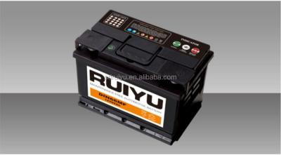 China din 60 12 V 60AH Hankook Car Battery /Korean Maintenance Free Lead Acid Battery 268x175x190 for sale