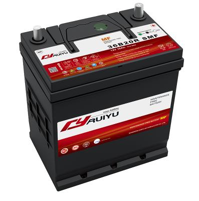 China Start up battery for Japanese cars 24v 12v 36ah car battery car battery production line for sale