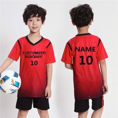 China Antibacterial Customized Kids Soccer Jersey Kids Set Kids Soccer Shirt Uniform Set 2021 Kids Soccer Jersey Wear for sale