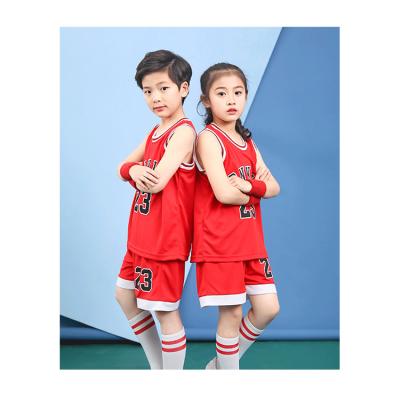 China Student Uniform Basketball Jerseys Newest Sets Kids Basketball Design Sublimation Sets 2 Piece Set For Kids for sale