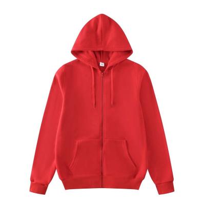 China Customized material zipper cardigan hoodie- for men's version of loose and fleece-thickened blazer jacket for sale