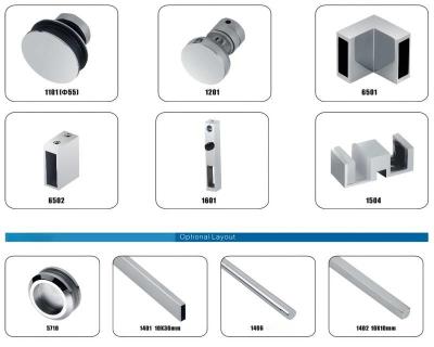 Cina Fittings di porte scorrevoli a prova di corrosione di vetro resistenti all'acqua Roller di porta doccia in vendita