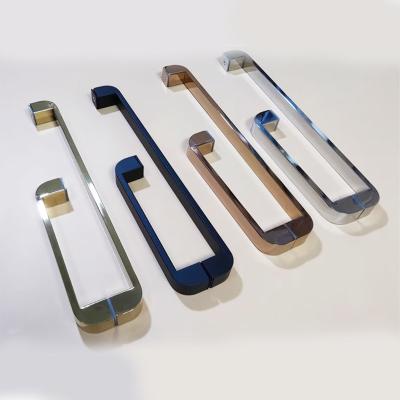 China Copper Frameless Glass Door Handles Erosion Resistant Easy To Install for sale