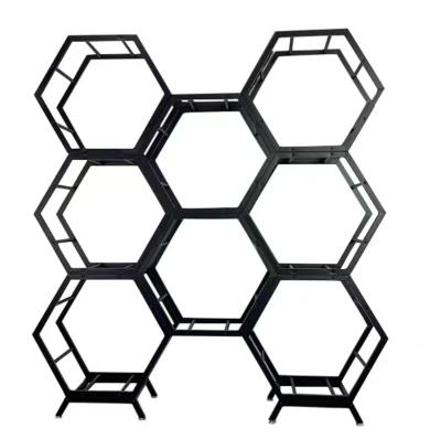 China Stainless Steel 304 Honeycomb Wall Shelves For Office And Living Room for sale