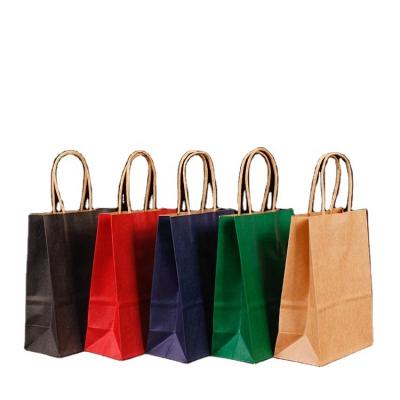 China Recycled Materials Gift Bags Accept Custom Size And Print Logo Shopping Packaging Paper Bag With Hand Packaging Paper Bag for sale