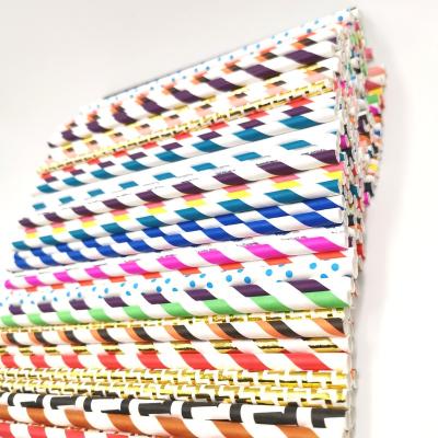 China Hot Selling Disposable Straw Wrapping Paper Straw Biodegradable Eco-Friendly Paper Straws for sale