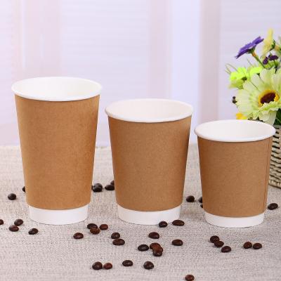 China 8oz 12oz 16oz Double Paper Cup Wall Ripple Disposable Printed Paper Coffee Cup Customized Design Double Paper Cup Wall Ripple Disposable Printed Paper Coffee Cup for sale