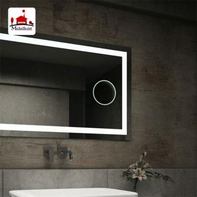 China Hot Selling Magnifying Lighted Magnification Mirrors 5x 20x Rectangle Bathroom Smart Backlight Led Mirror for sale