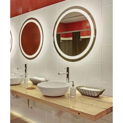 China Wholesale Bright High End Bathroom Hotel Vanity Stainless Steel Frame 23.6Inch Large Wall Around Led Mirror for sale