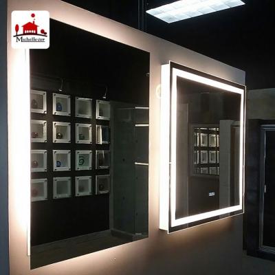 China High Level Smart Mirror Bathroom Rectangle Bright Silver Backlit USA Hotel Standard Standard Bedrooms Led Illuminated Mirror for sale