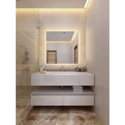 China Modern American Style Bath Vanity Light Backlight Mirrors Dimmable Led Wall Mounted Backlit Vanity Bath Mirror 600x800mm for sale