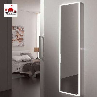 China Rectangular Integral Bathroom Wall Mirror With Light Bright Frameless Wall Hanging Mirror Rectangle Integral Mirror for sale