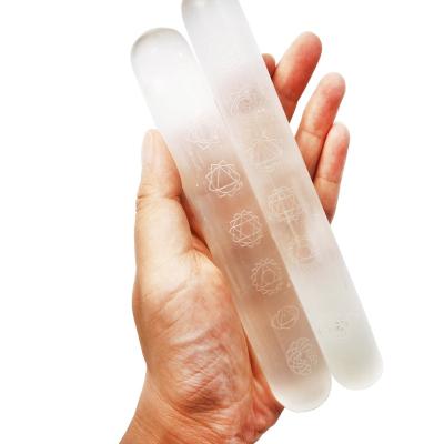 China Wholesale natural crystal massage stick healing lingyi china selenite crystal gypsum for sale