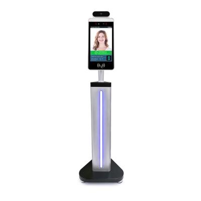 China Hotel/super market/building/hospital 8 inch face recognition system body temperature sensor and fever detection for sale