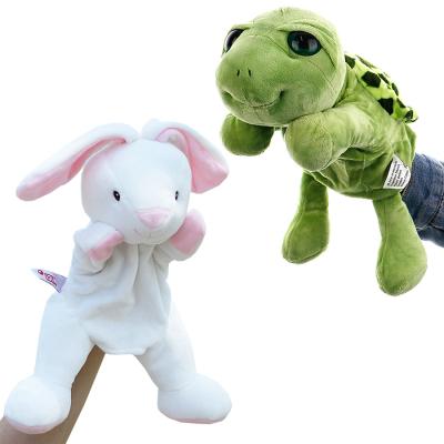 China Lightweight Baby Telling Story Cute Animal Hand Puppet Cradle Stuffed Plush Toys For Children Fox Elephant Sleeping Dolls Interaction Plushies for sale