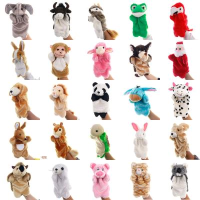 China Wholesale Lightweight Cute Animal Hand Puppet Cradle Stuffed Plush Toys For Baby Telling Story Chinese Zodiac Sleeping Dolls Interaction Plushies for sale