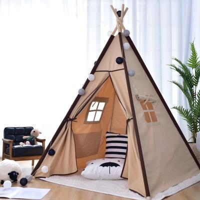 China High Quality Hot Selling Comfortable Soft Popular Soft Canvas Kids Play Teepee Tent Indian Children For Toy House Tenda Router Indoor for sale