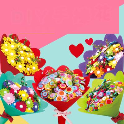 China Hot Selling Package Material Children's Flower 2021 Flower Button Diy's Day Gift Educational Creative Toys for sale