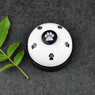 China New Stocked Pet Training Bell Dog Paw Print Colorful Press Calls Food for Dog and Cat Intelligence Training for sale