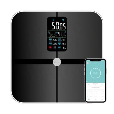 China Smart Heart Rate Screen Heart Rate Scale Body Balance Connection Body Fat Scale With APP for sale