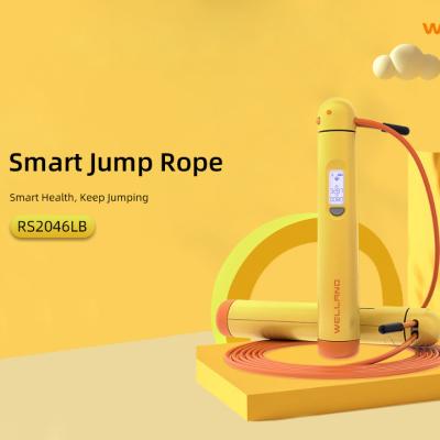 China Decorative Handle Cover Smart Speed ​​Digital Calorie Fitness Gym Supporting Weighted Adjustable Jump Rope for sale