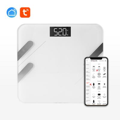 China Stored TUYA Body Fat Weight Scale Body Composition Digital Body App Electronic Personal Bathroom Scale for sale