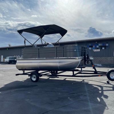 China Australian Water Sport Equipment Allsea Pontoon Boat Sales 4.6m 15ft Welded Aluminum Small Size Cheap Sport Pontoon Boat With CE Certification for sale