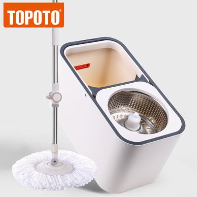 China TOPOTO China Factory High Quality Sustainable Wet And Dry Rotating Fregona 360 Magic Floor Rotating Floor Mop Easy With Bucket for sale