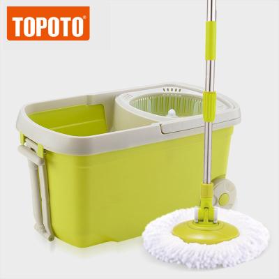 China TOPOTO SUSTAINABLE Rolls Microfiber Miracle Wash Mop Spinning Mop-360 Mop, Trapeador Giratorio De Acero Fregona for sale