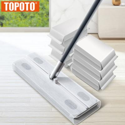 China TOPOTO Factory Stocked Wet & Dry Cloth Floor Sweeper Refills, Disposable Floor Mop With Dispos Cloth for sale