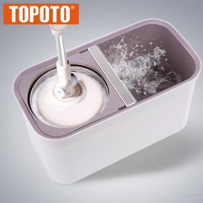 China TOPOTO Magic Floor Cleaner Floor Broom 360 Rotating Sustainable Magic Mop Bucket Office Home Cleaning Mop Bucket Set for sale