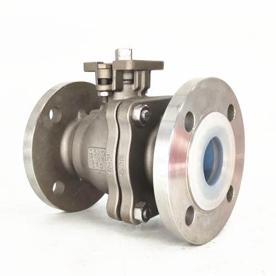 China General Q41F46-16P 304 Ball Valve Stainless Steel High Deck Lined PTFE Ball Valve for sale