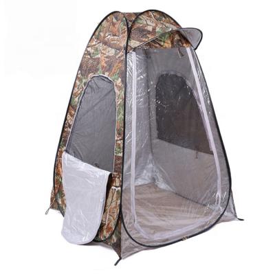 China Waterproof Camouflage Portable Shower Toilet Camping Pop Up Tent Mobile Outdoor Winter Fishing Tent With Roof for sale