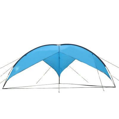 China Large portable and foldable sunshelter beach fly tent beach umbrella tent, large rainfly multi use beach tarpwaterproof sunshade fly tarp for sale