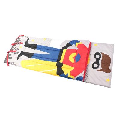 China Eco - Friendly Custom Printed Sheepskin Kid Sleeping Bag For Indoor Or Hiking , Super Man Sleeping Bag for sale